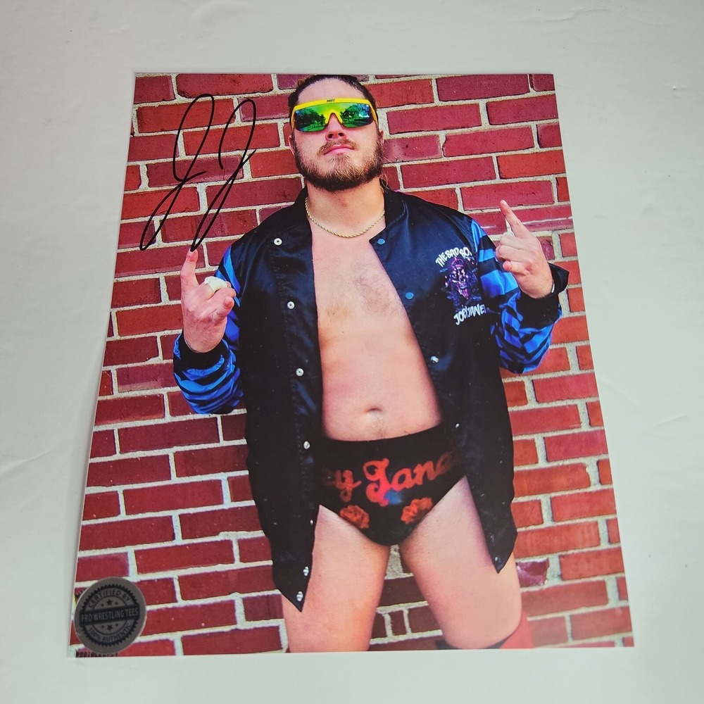 Joey Janela Pro Wrestling Crate Autographed Photo 8x10 Authentic Signed AEW